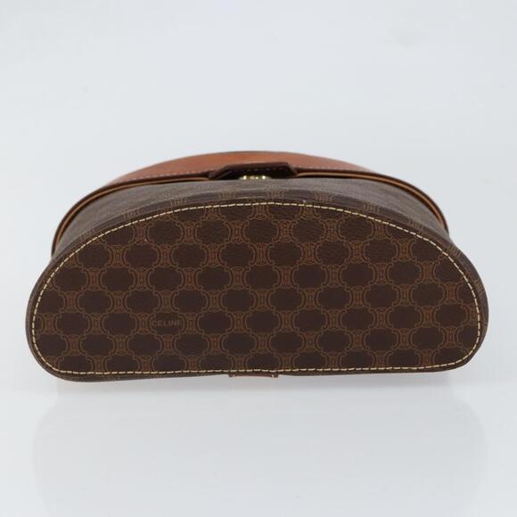 CELINE Macadam Canvas Hand Bag PVC Leather Brown Gold Auth 153900 - Picture 5 of 16